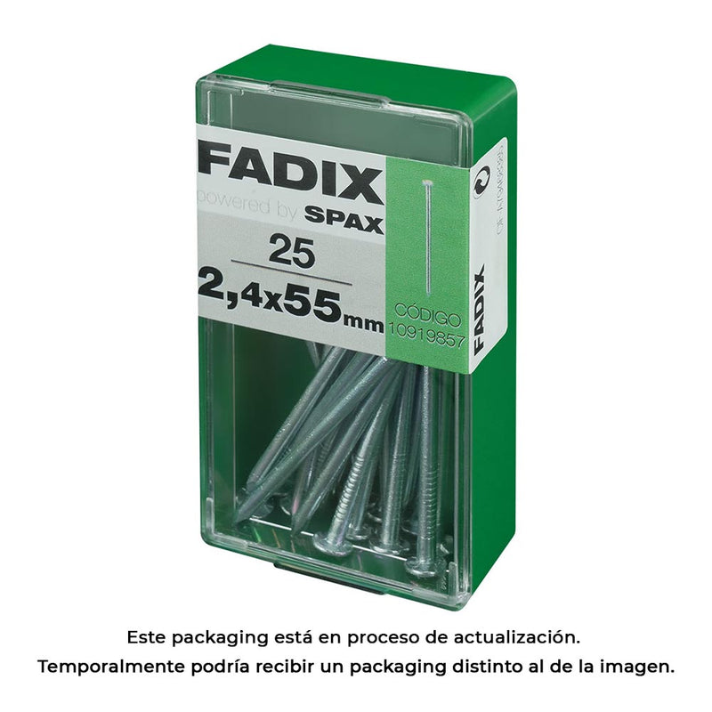 Box S 25 Units, Cp Steel Nail 2.4X55Mm Fadix