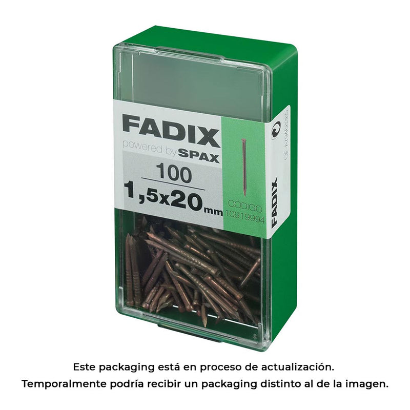 Box S 100 Pcs, Steel Nail For Skirting Board 1.5X20Mm Fadix