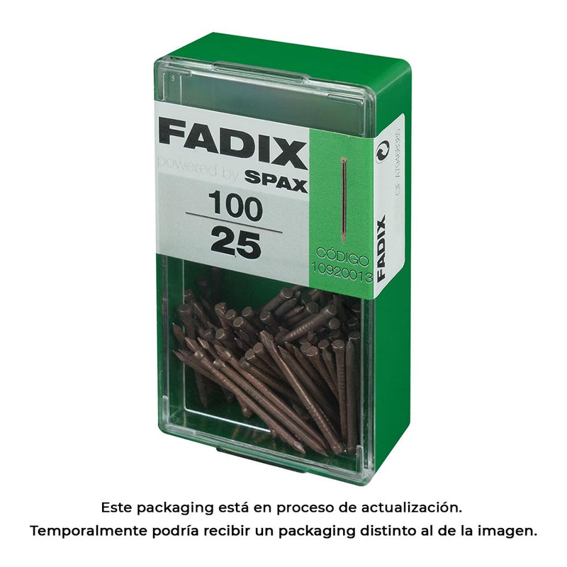 Box S 100 Pcs, Steel Nail For Skirting Board 1.5X25Mm Fadix