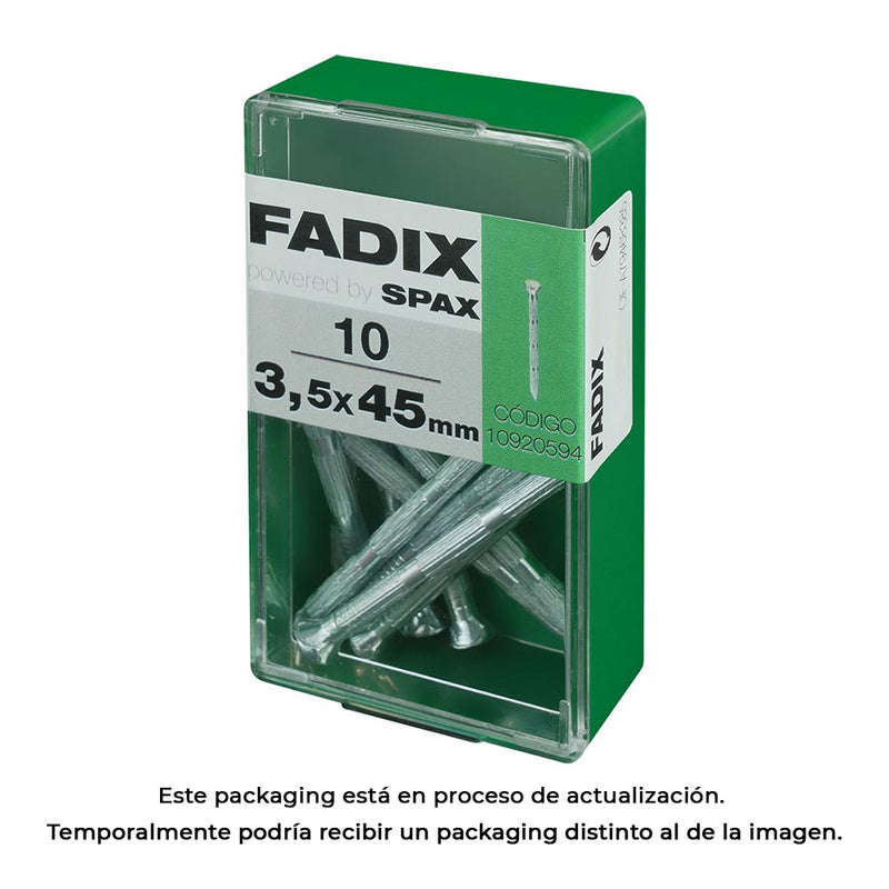 Box S 10 Units, Cp Nail Striated Steel 3.5X45Mm Fadix