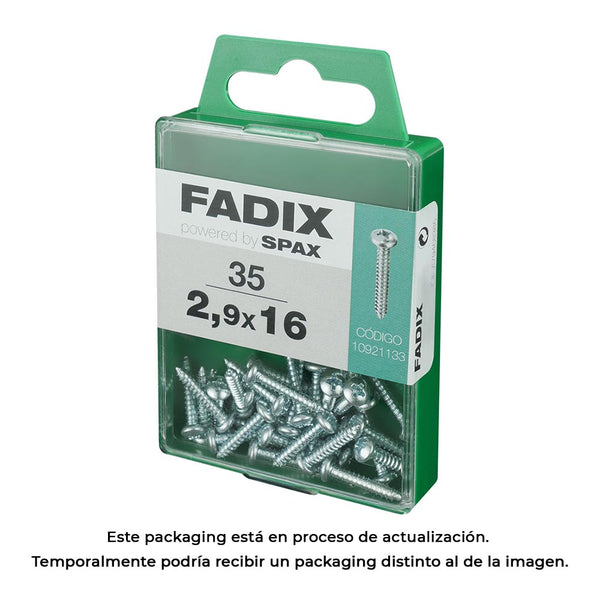 Caja M 35 Unid, Tornillo Rosca Chapa Cr Cinc 2,9X16Mm Fadix