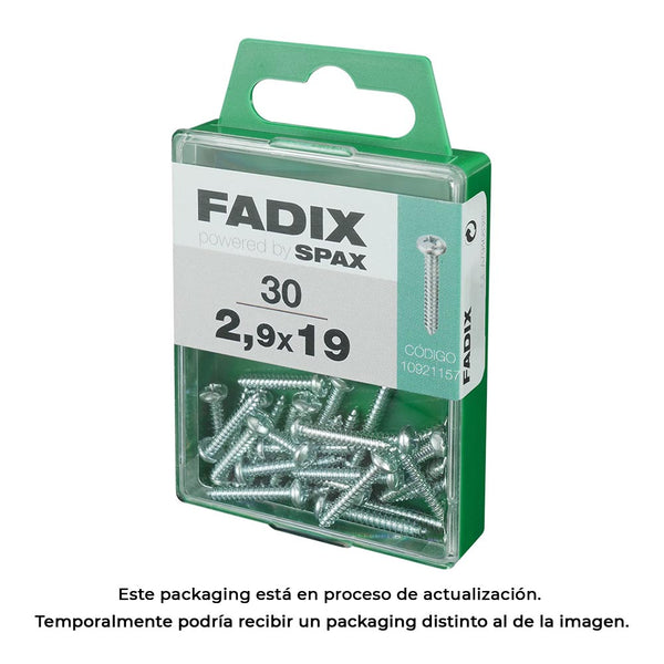 Box M 30 Units, Sheet Metal Screw Cr Zinc 2.9X19Mm Fadix