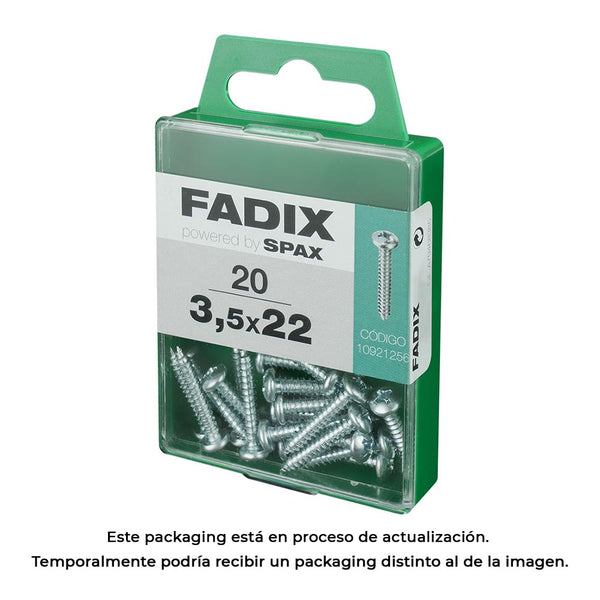 Caja M 20 Unid, Tornillo Rosca Chapa Cr Cinc 3,5X22Mm Fadix