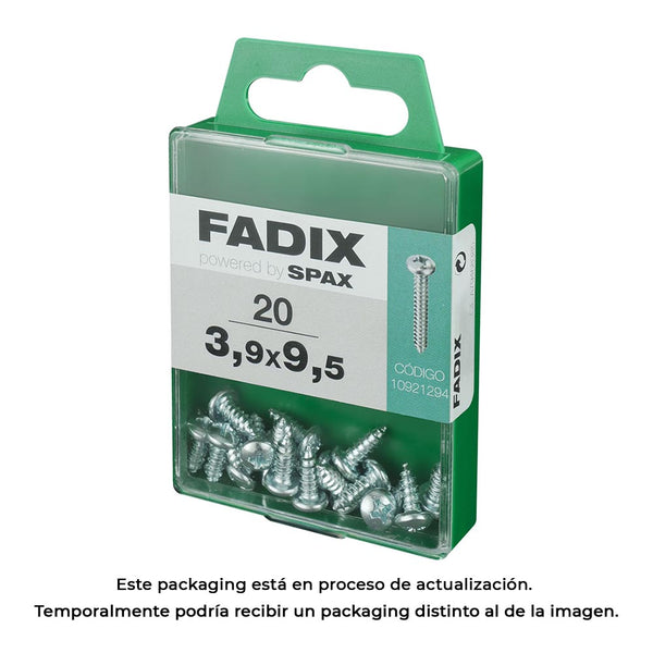 Box M 20 Units, Sheet Metal Screw Cr Zinc 3.9X9.5Mm Fadix