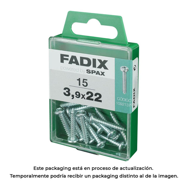 Box M 15 Units, Sheet Metal Screw Cr Zinc 3.9X22Mm Fadix