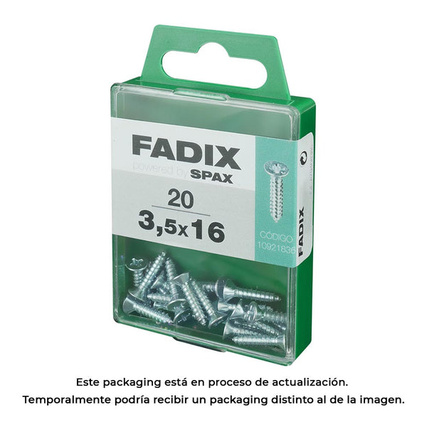 Box M 20 Units, Sheet Metal Screw Cp Zinc 3.5X16Mm Fadix