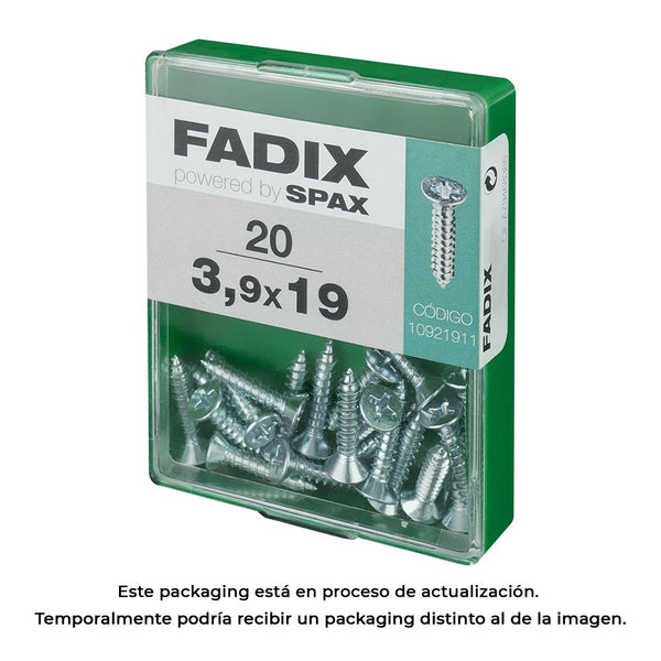 Box M 20 Units, Sheet Metal Screw Cp Zinc 3.9X19Mm Fadix