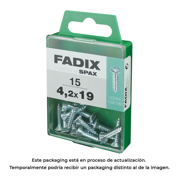 Box M 15 Units, Sheet Metal Screw Cp Zinc 4.2X19Mm Fadix