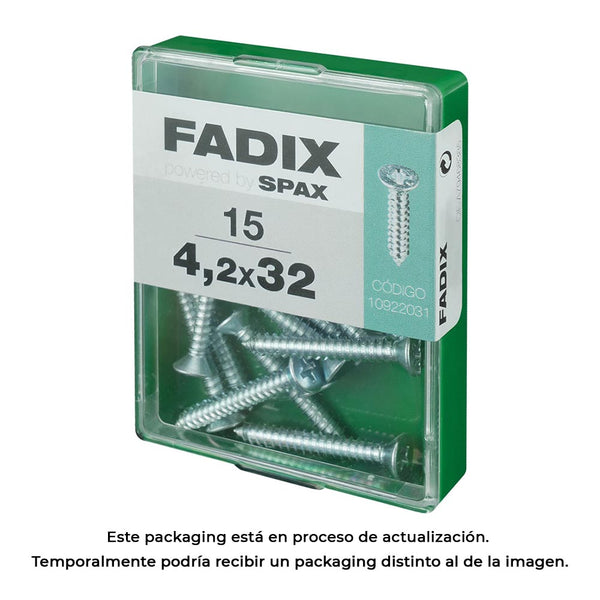 Box M 15 Units, Sheet Metal Screw Cp Zinc 4.2X32Mm Fadix