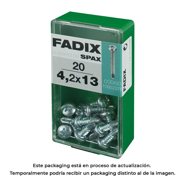 Caja S 20 Unid, Tornillo Rosca Chapa Cr Autot, 4,2X13Mm Fadix