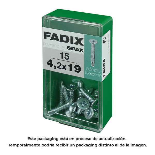 Box S 15 Units, Self-Tapping Screw, Zinc 4.2x19mm Fadix