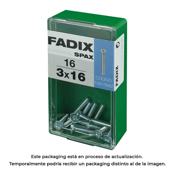 Box S 16 Units, Metric Screw Cp M 3X16Mm Fadix