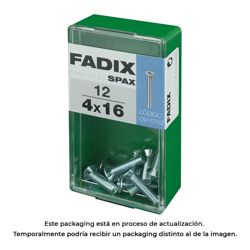 Box S 12 Units, Metric Screw Cp M 4X16Mm Fadix