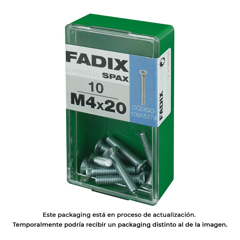 Box S 10 Units, Metric Screw Cp M 4X20Mm Fadix