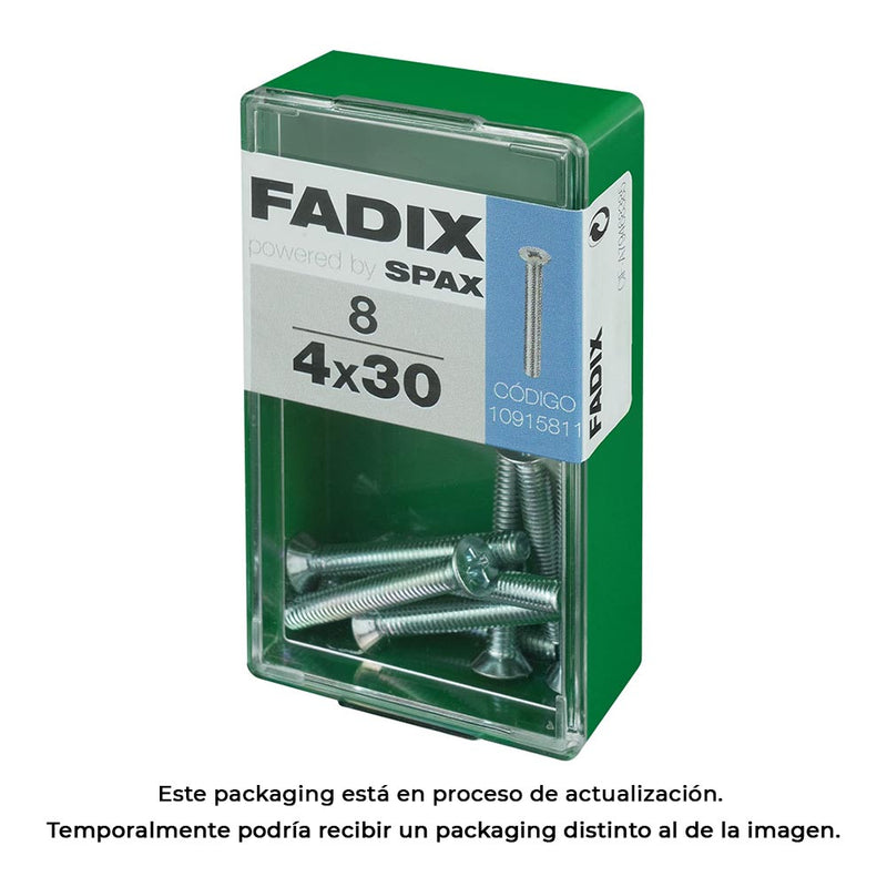 Caja S 8 Unid, Tornillo Metrica Cp M 4X30Mm Fadix