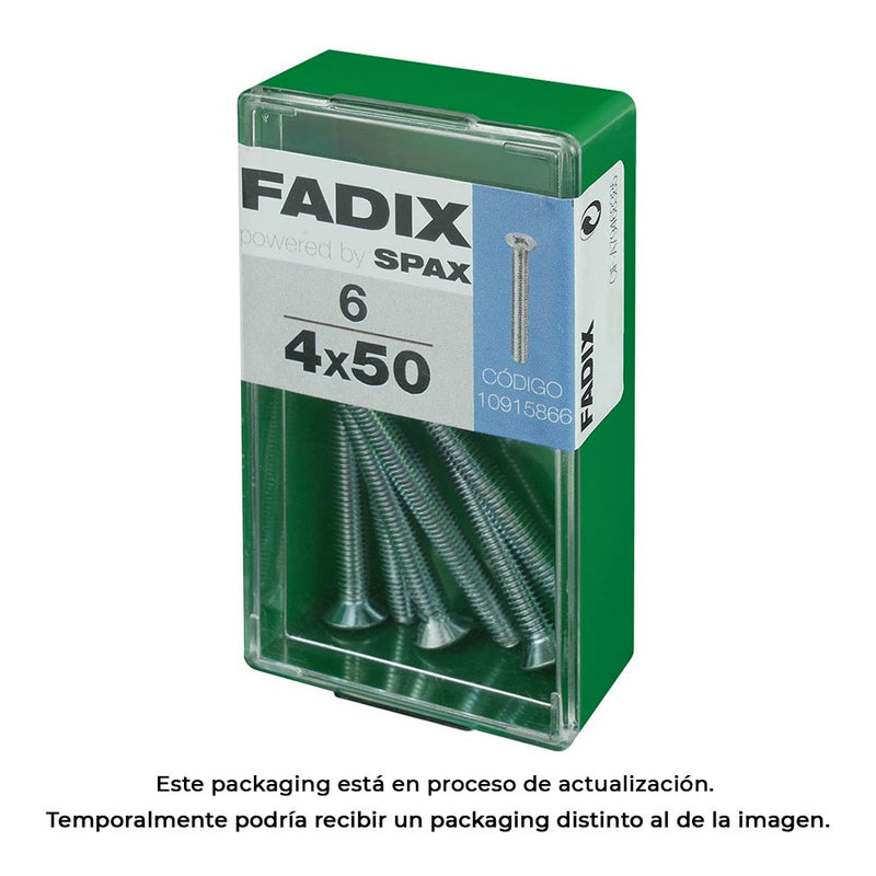 Box S 6 Units, Metric Screw Cp M 4X50Mm Fadix