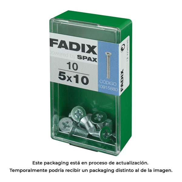 Caja S 10 Unid, Tornillo Metrica Cp M 5X10Mm Fadix