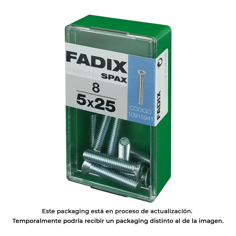 Caja S 8 Unid, Tornillo Metrica Cp M 5X25Mm Fadix