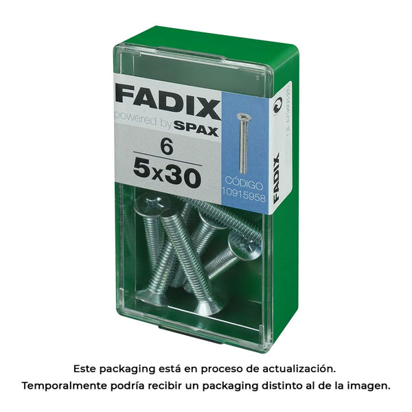 Caja S 6 Unid, Tornillo Metrica Cp M 5X30Mm Fadix