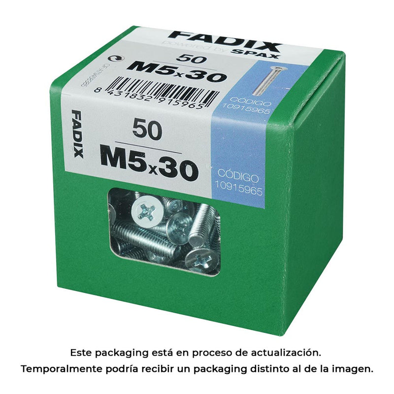 Box L 50 Units, Metric Screw Cp M 5X30Mm Fadix