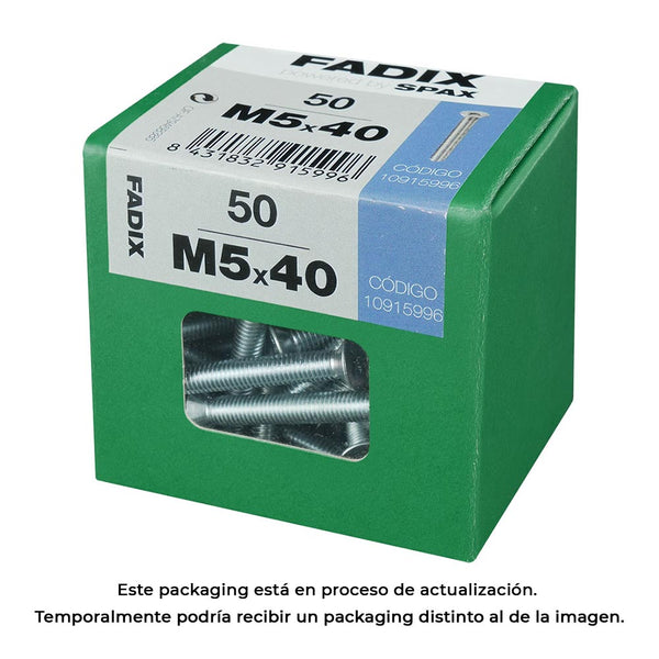 Caja L 50 Unid, Tornillo Metrica Cp M 5X40Mm Fadix