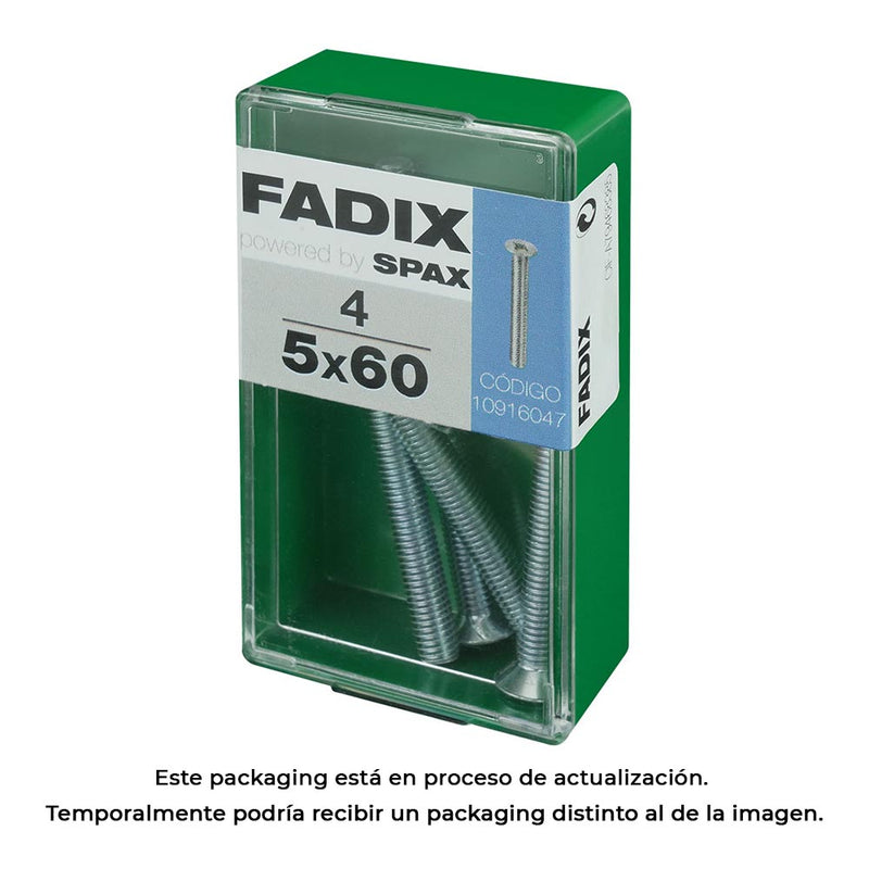 Caja S 4 Unid, Tornillo Metrica Cp M 5X60Mm Fadix