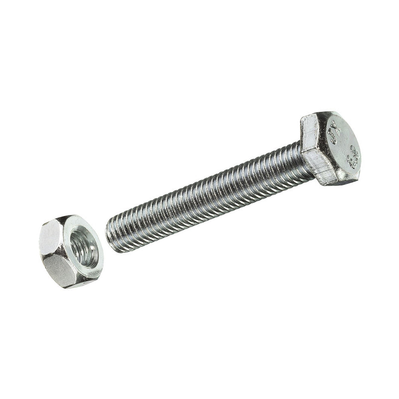 Box S 8 Units, Metric Screw Hex Head + Nut Zinc M 6X16Mm Fadix