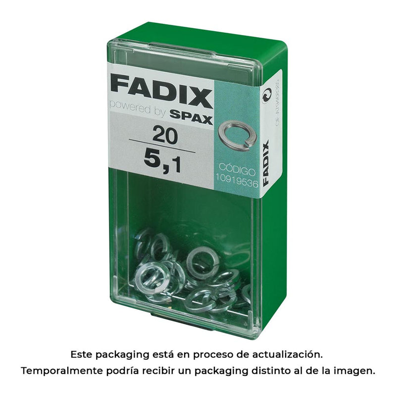 Caja S 20 Unid, Arandela Presion 5,1Mm Fadix