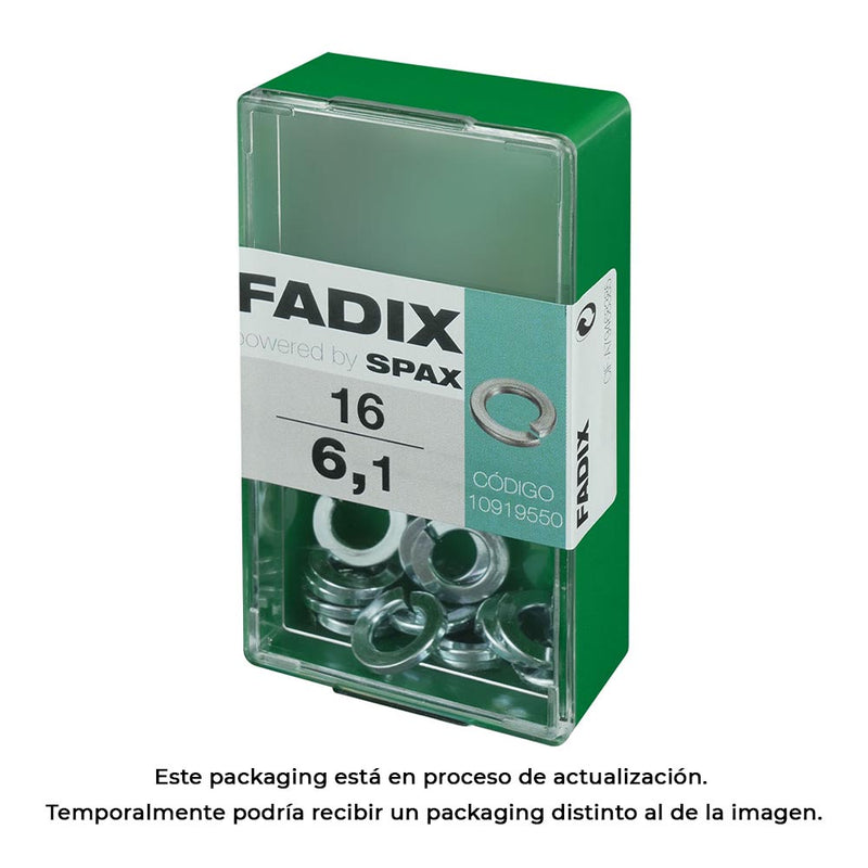 Caja S 16 Unid, Arandela Presion 6,1Mm Fadix