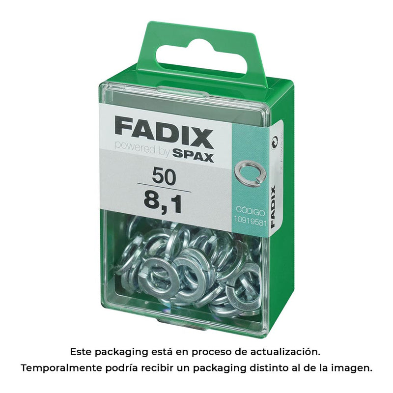 Caja M 50 Unid, Arandela Presion 8,1Mm Fadix