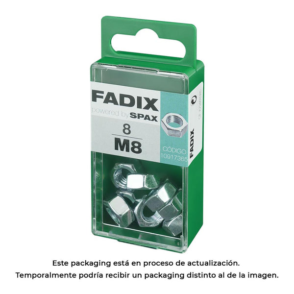 Box S 8 Units, Nut Zinc M 8 Fadix