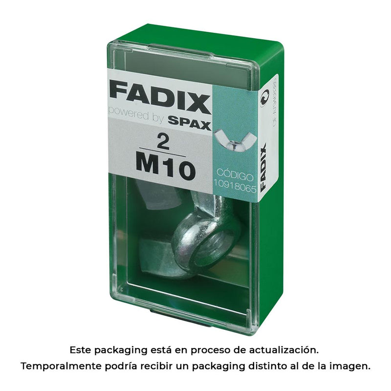 Box S 2 Units, Wing Nut Zinc M 10 Fadix