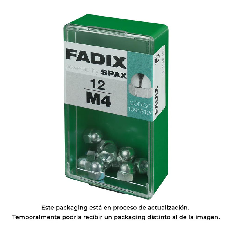 Box S 12 Units, Blind Nut Zinc M 4 Fadix