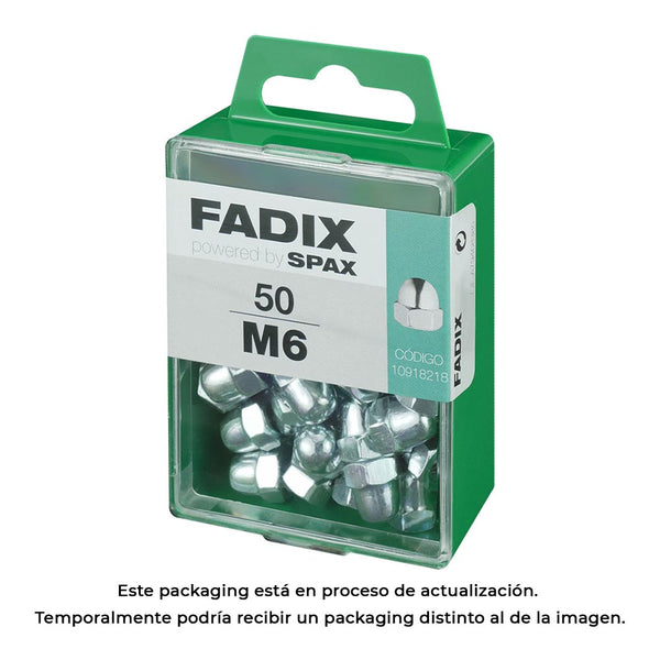 Box M 50 Units, Blind Nut Zinc M 6 Fadix