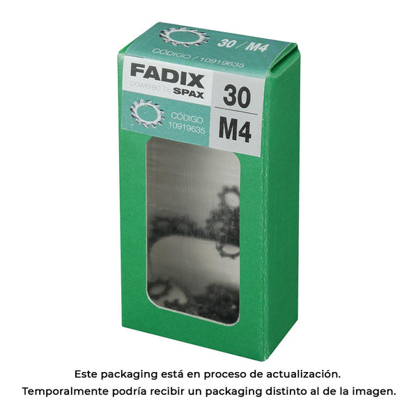 Caja S 30 Unid, Arandela Dentada M 4 Fadix