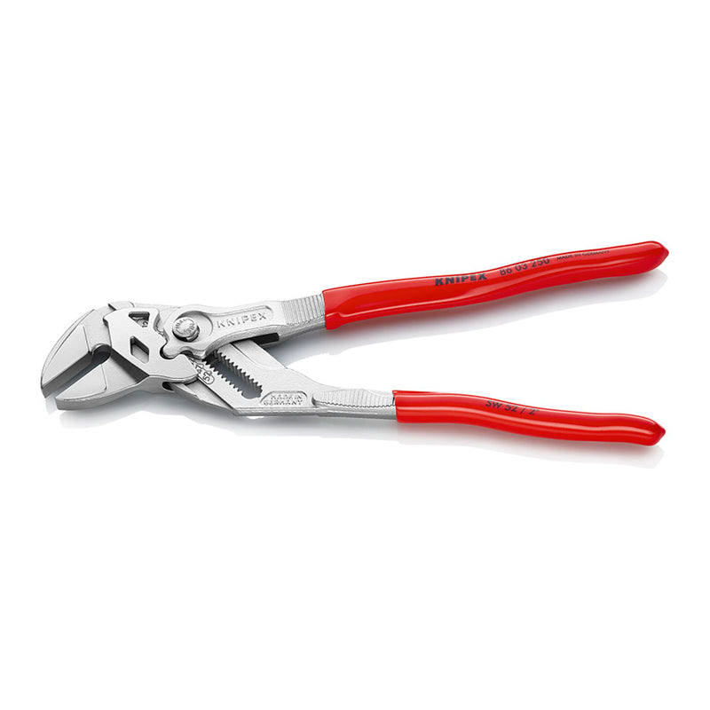 Pliers Wrench Pliers and Wrench in One Tool Chromed Plastic Coated 250 mm 8603250 Knipex