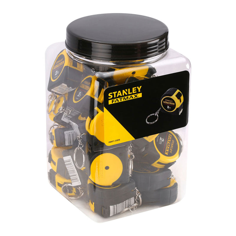 Mini Tape Measure 2M X 13Mm With Keychain In Plastic Container Fmht1-33856 Stanley