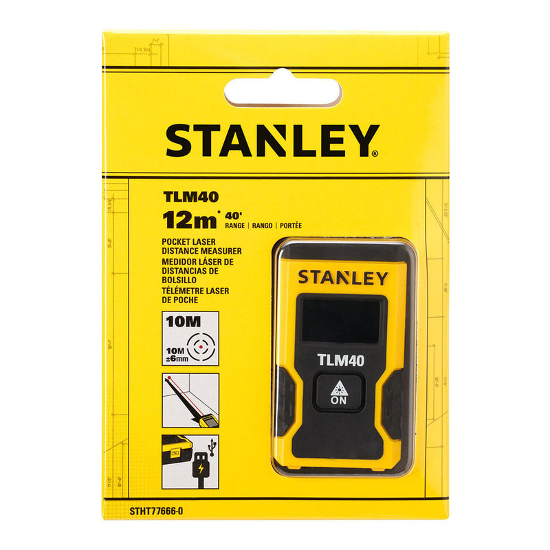 Stanley 12M Pocket Laser Measure Tml40, Distances Only Stht77666-0