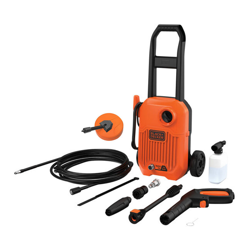 S. Of. Kit Hidrolimpiadora Con Cable 1300W 110 Bar/1600 Psi + Cepillo Patios + Manguera Alta Presión 6M. Bepw1300Lpa-Qs Black & Decker