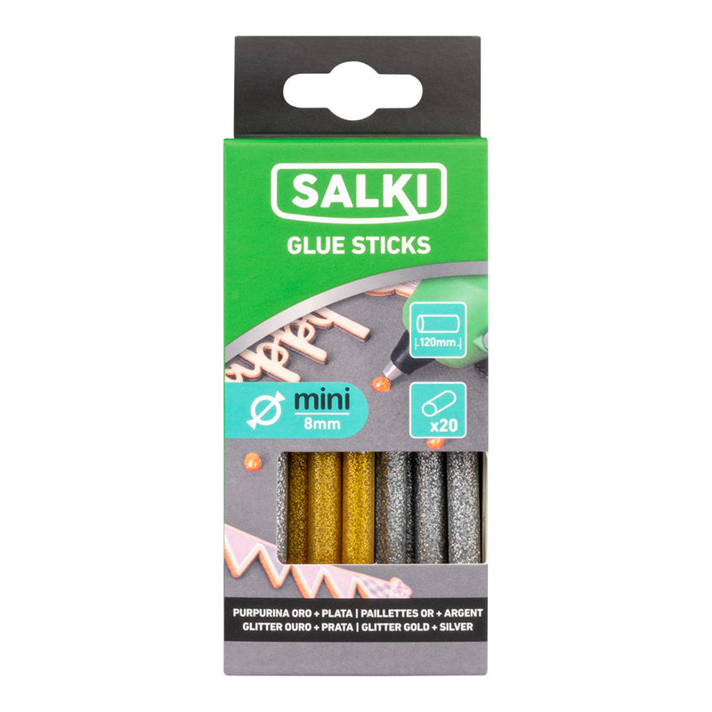 Glue Sticks Decoration And Hobby Ø8X120Mm Glitter Gold+Silver 20430208 Salki