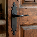 Manilla modelo '300' con placa oval de forja para puertas