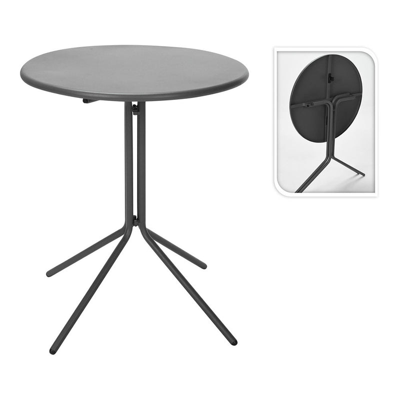 Folding Table Ø58x70cm Dark Grey, X99001600, Ambiance