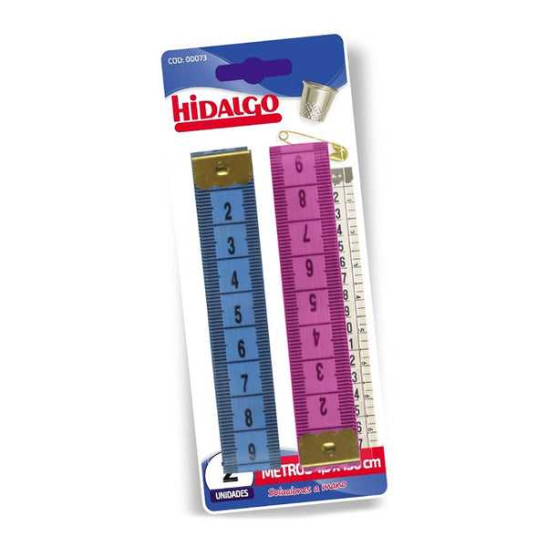 Blister pack of 2 sewing measuring tapes 150 cm, Hidalgo