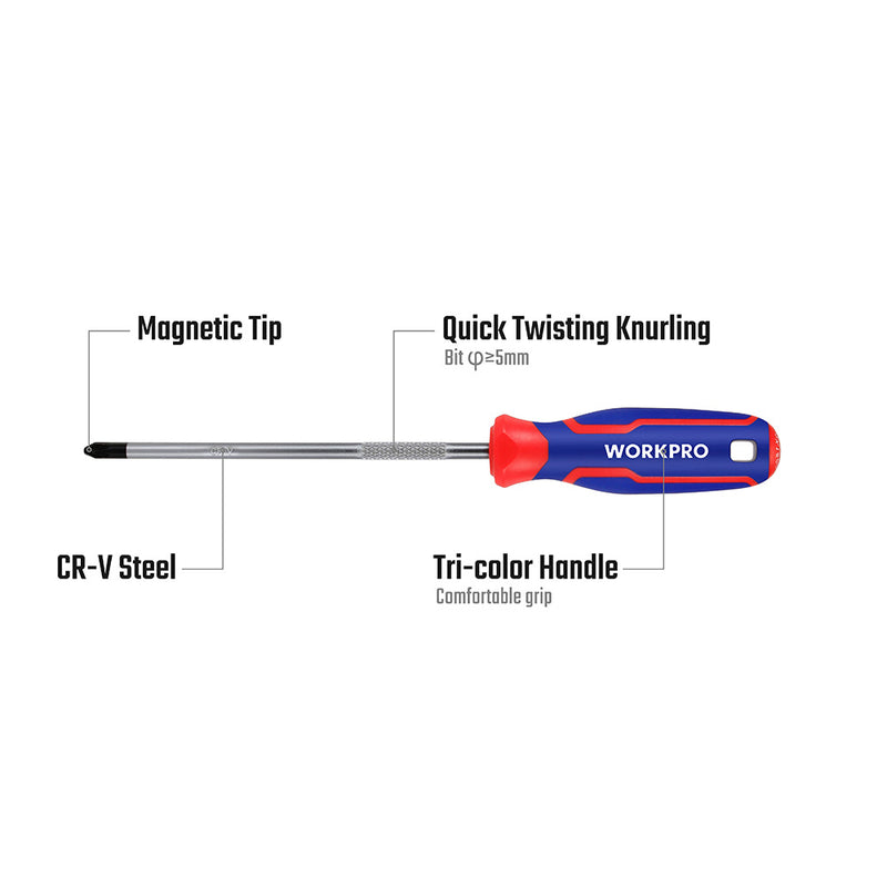 Workpro Phillips Screwdriver Ph2 X 100mm