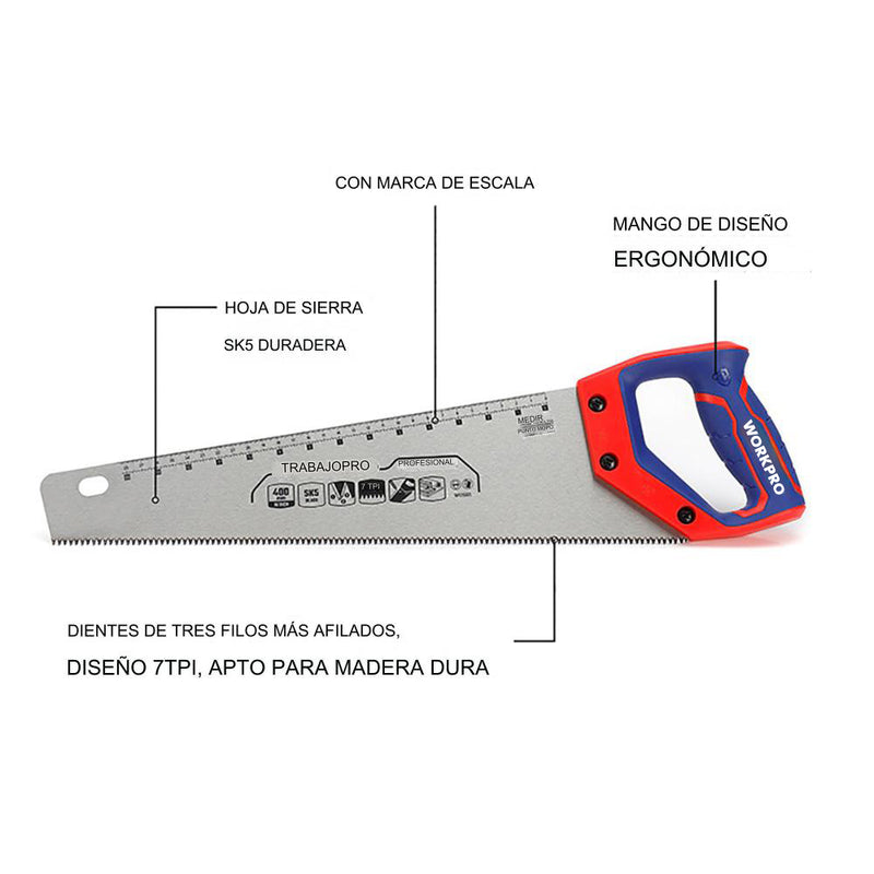 Workpro Universal Saw 40cm