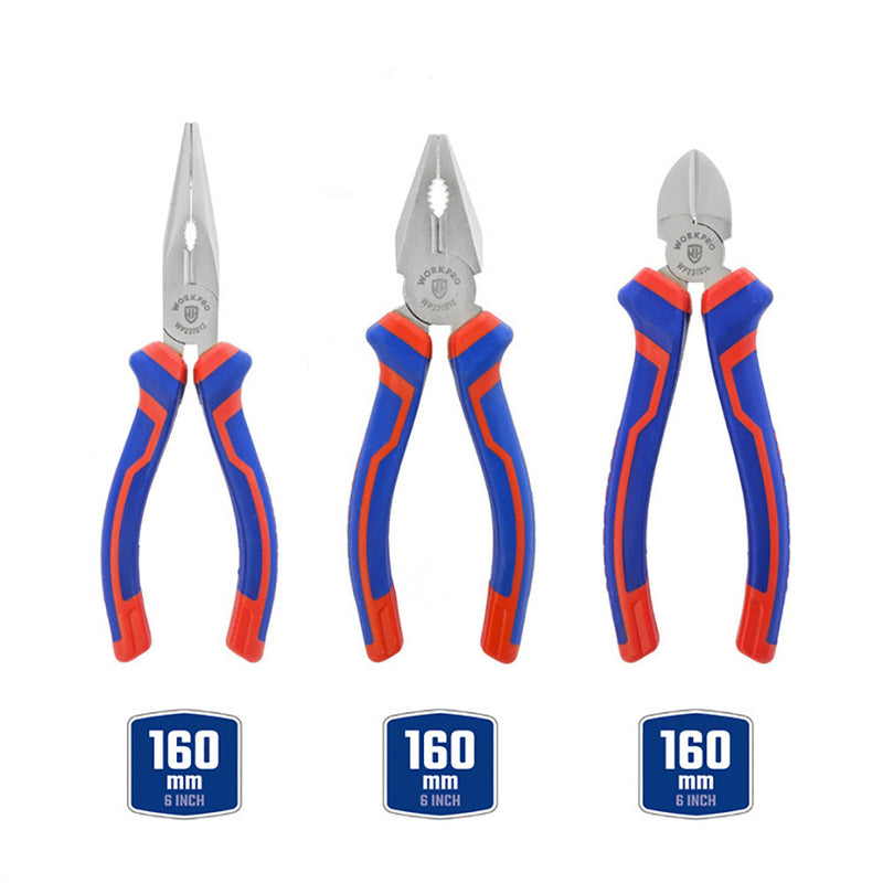 Workpro 3-Piece 160mm Pliers Set