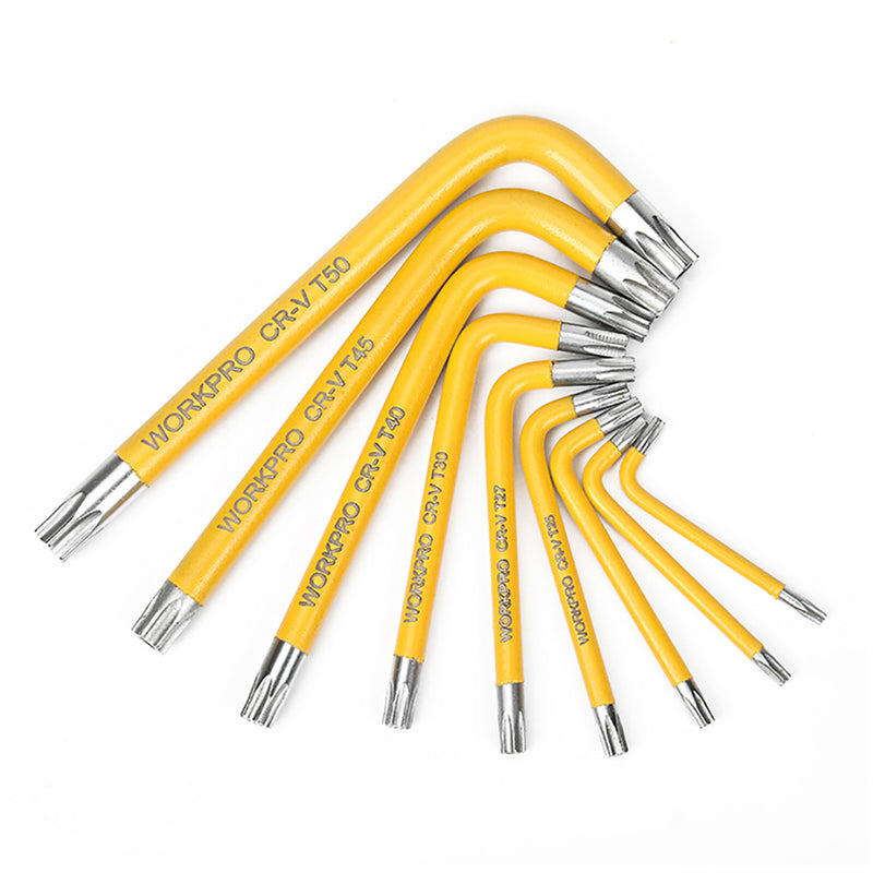 Juego De 9 Llaves Torx De Seguridad Workpro