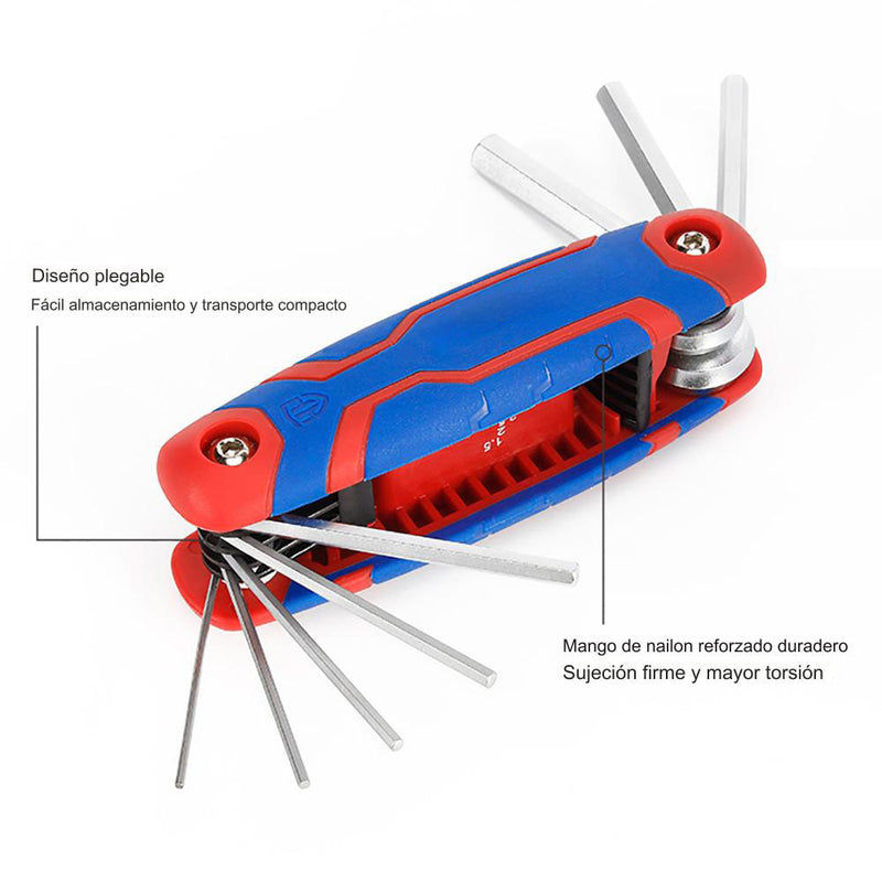 Workpro 8 Piece Folding Allen Wrench Set (Metric)