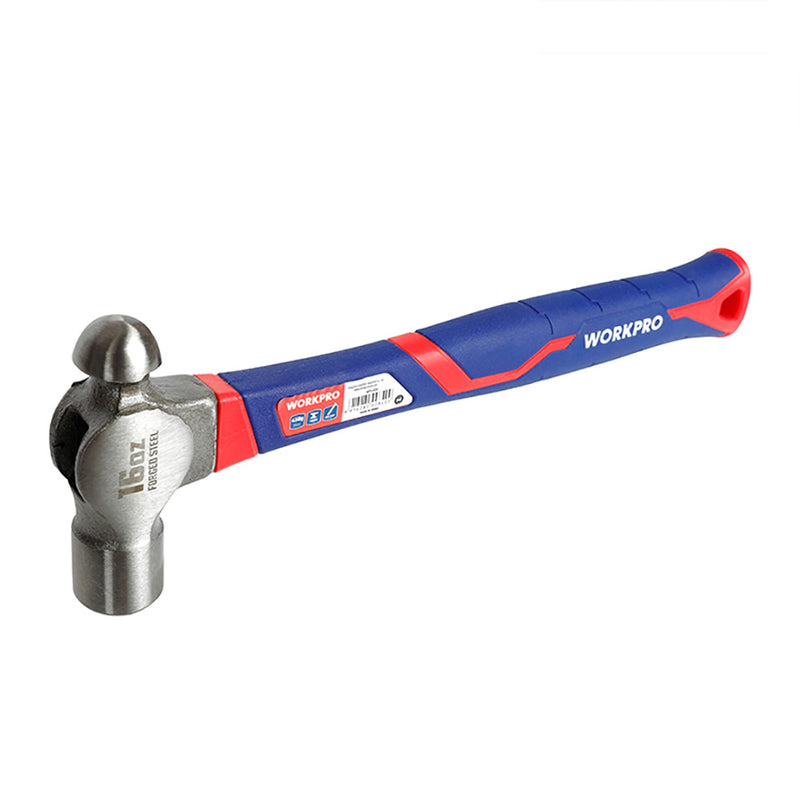 Workpro 450G Ball Pein Hammer with Fiberglass Handle