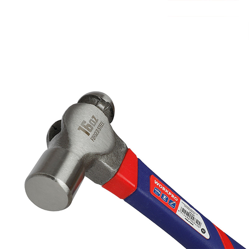 Workpro 450G Ball Pein Hammer with Fiberglass Handle